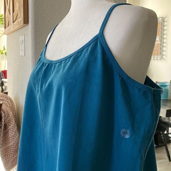 Lane Bryant Turquoise Blue Tank Top 18/20 Cotton Blend NWOT Adjustable Straps - Picture 5 of 14